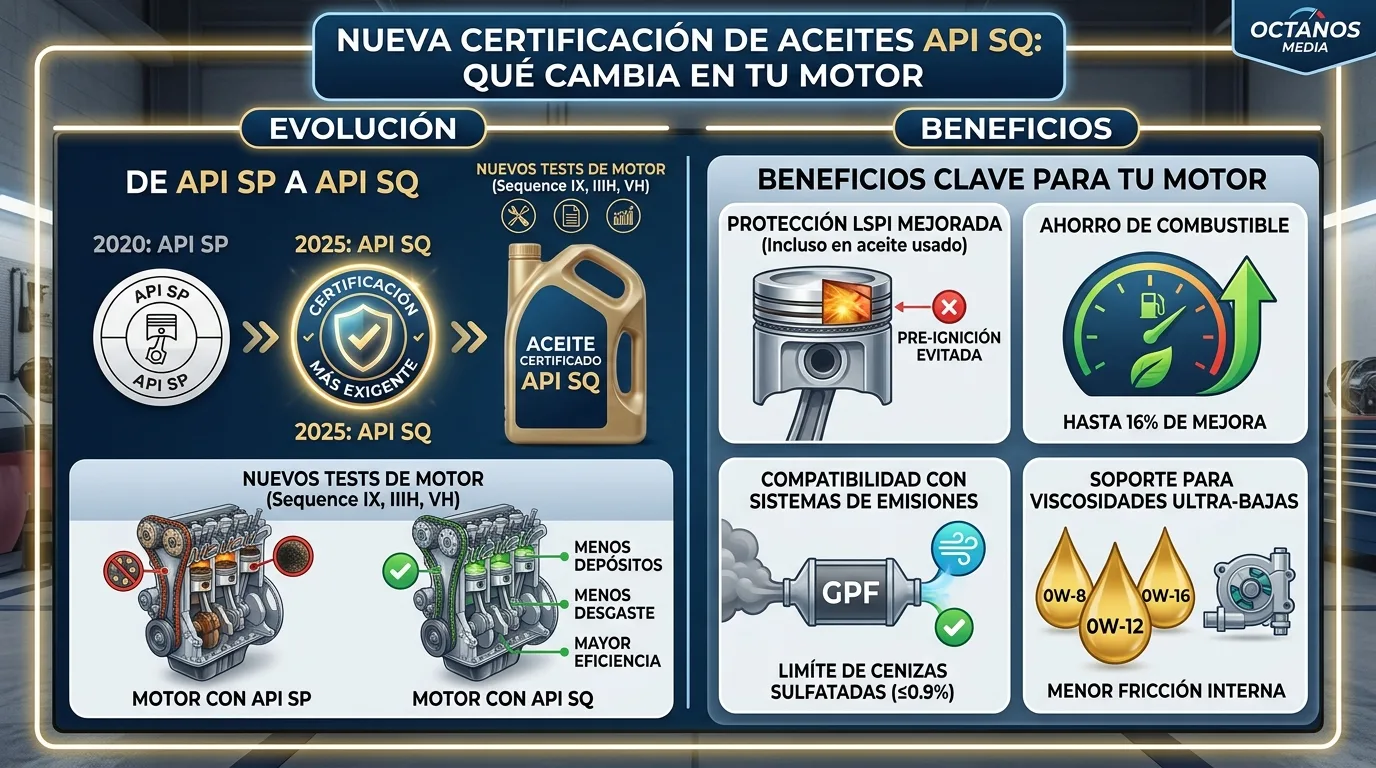 Nueva certificación de aceites API SQ ¿Qué cambia en tu motor?